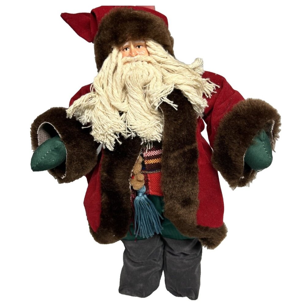 Vintage 1991 Brinn's Santa Collection Figure Rustic Old World St. Nick Decor